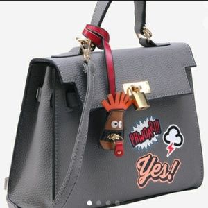 Graffiti print sachel/crossbody bag